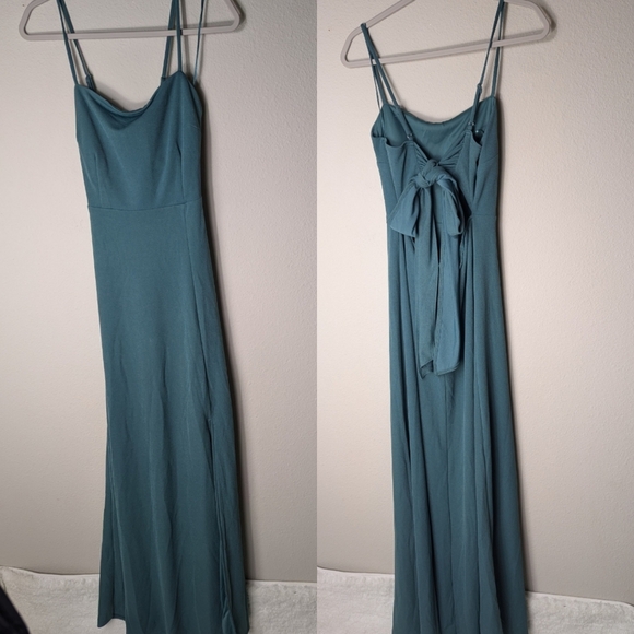 Birdy Grey Benny Dress Women's Medium Sea Glass Maxi Dress Gown - Picture 2 of 15